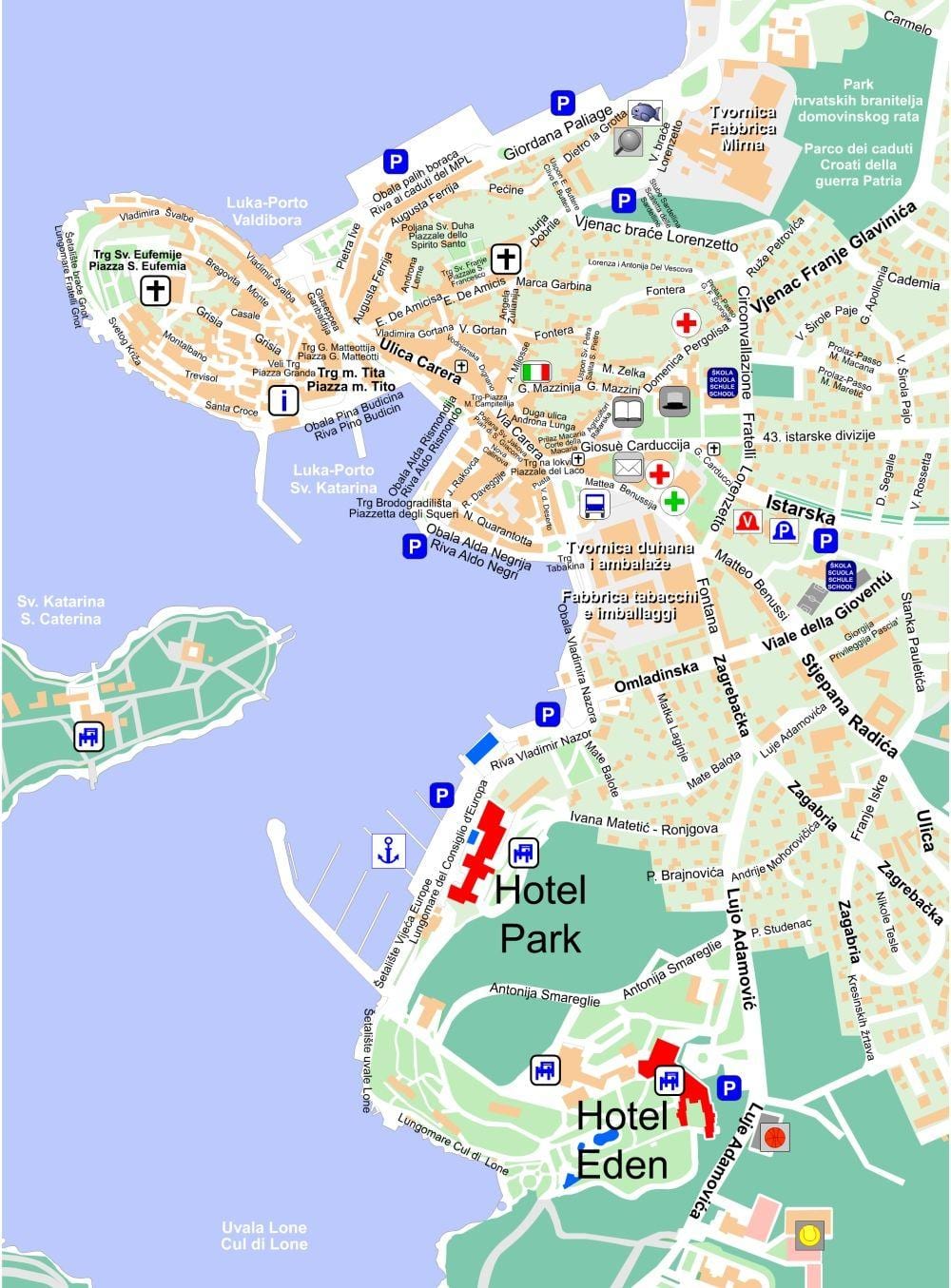 bản đồ của khu croatia