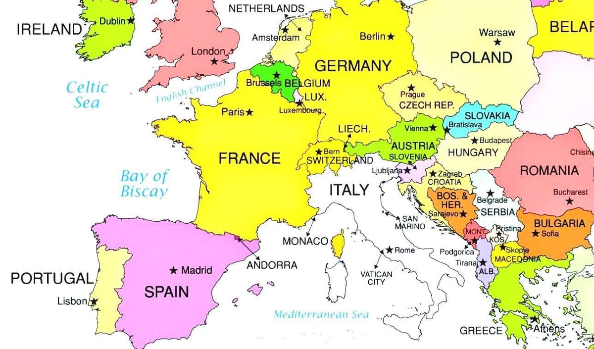bản đồ châu âu đang ở croatia