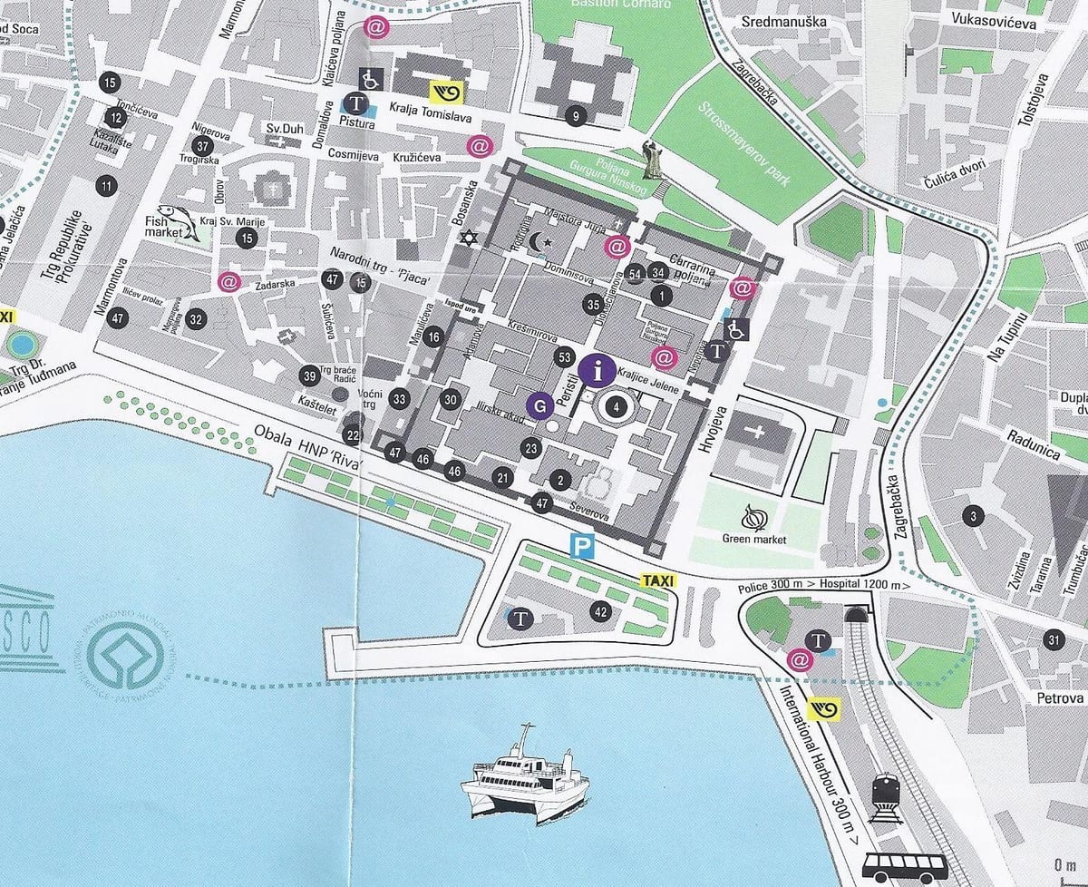 đường phố, bản đồ của croatia