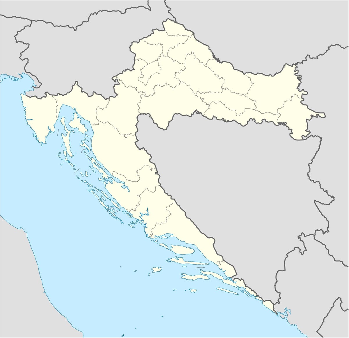 bản đồ của croatia ẩn