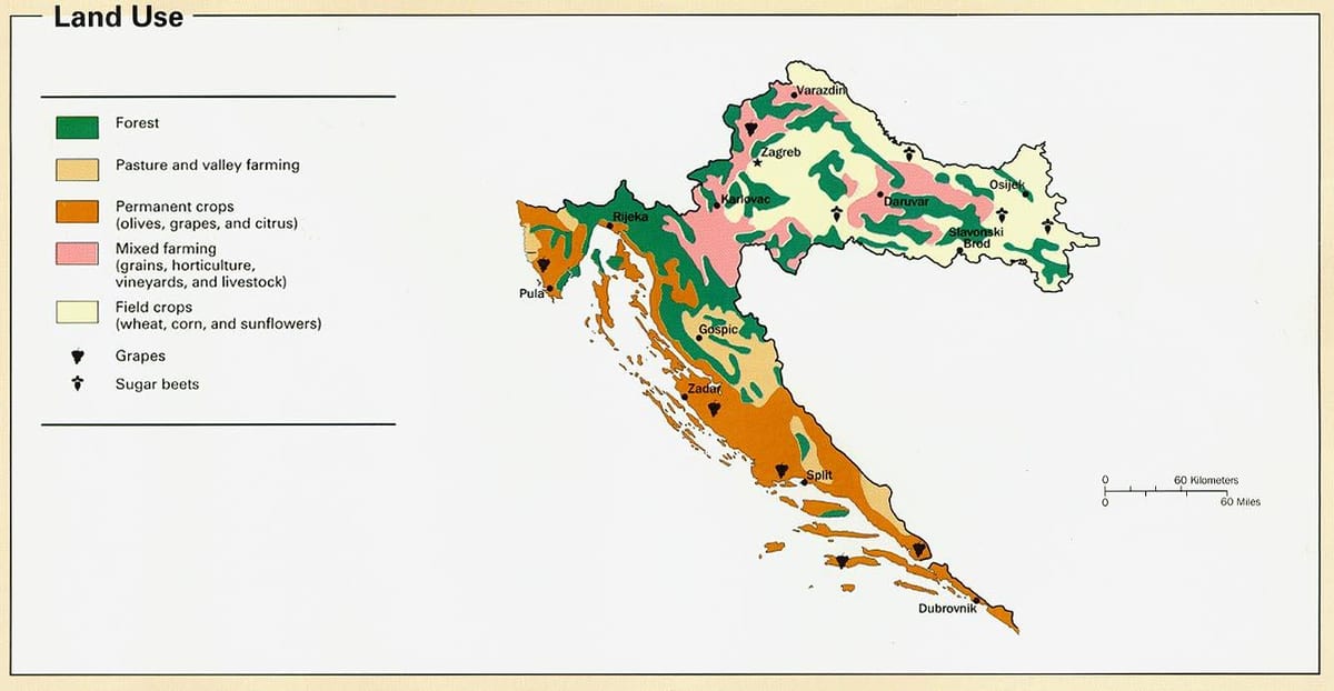 bản đồ của croatia khí hậu