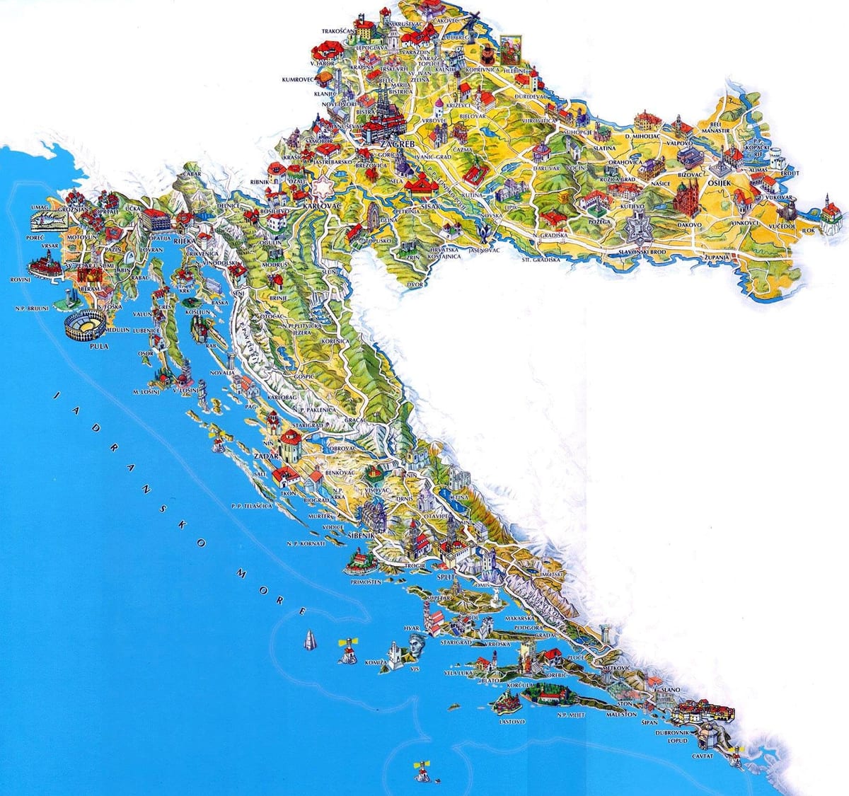 croatia nơi để truy cập bản đồ