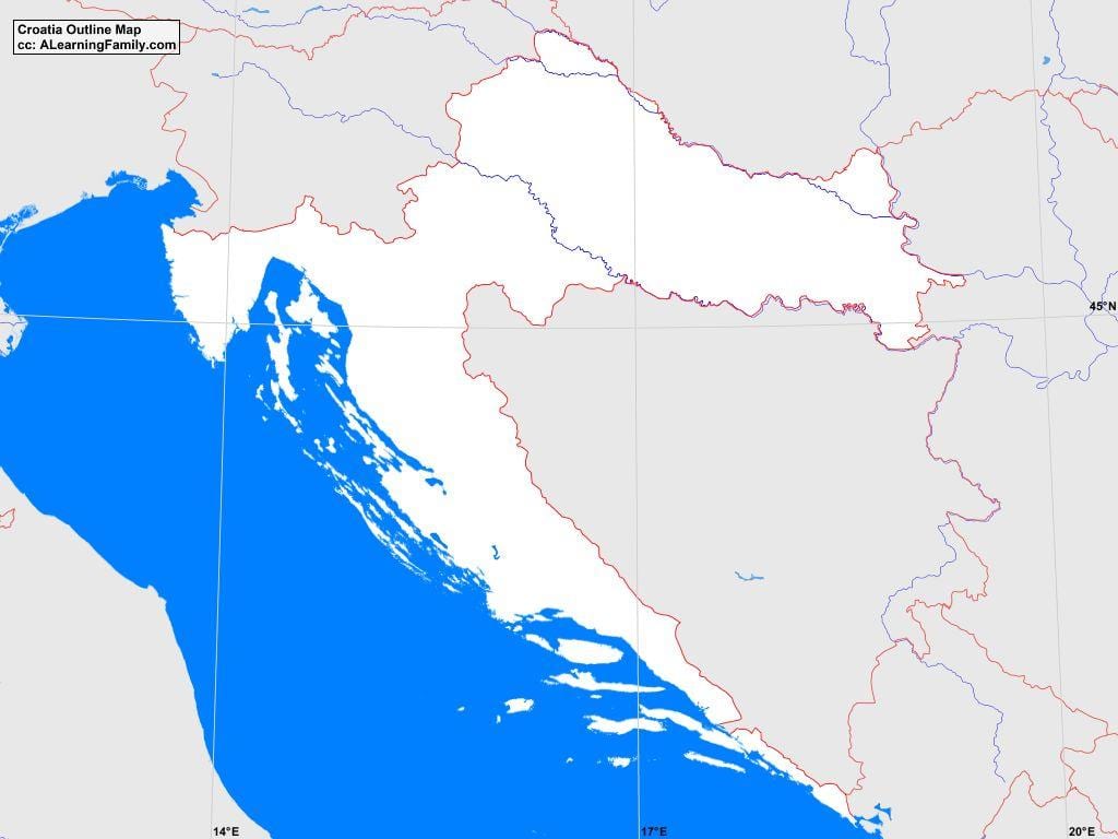 croatia phác thảo bản đồ