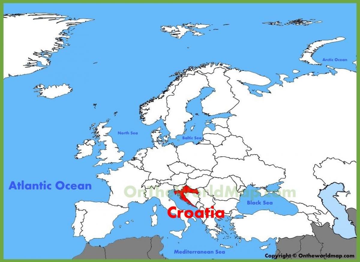 croatia vị trí trên bản đồ thế giới