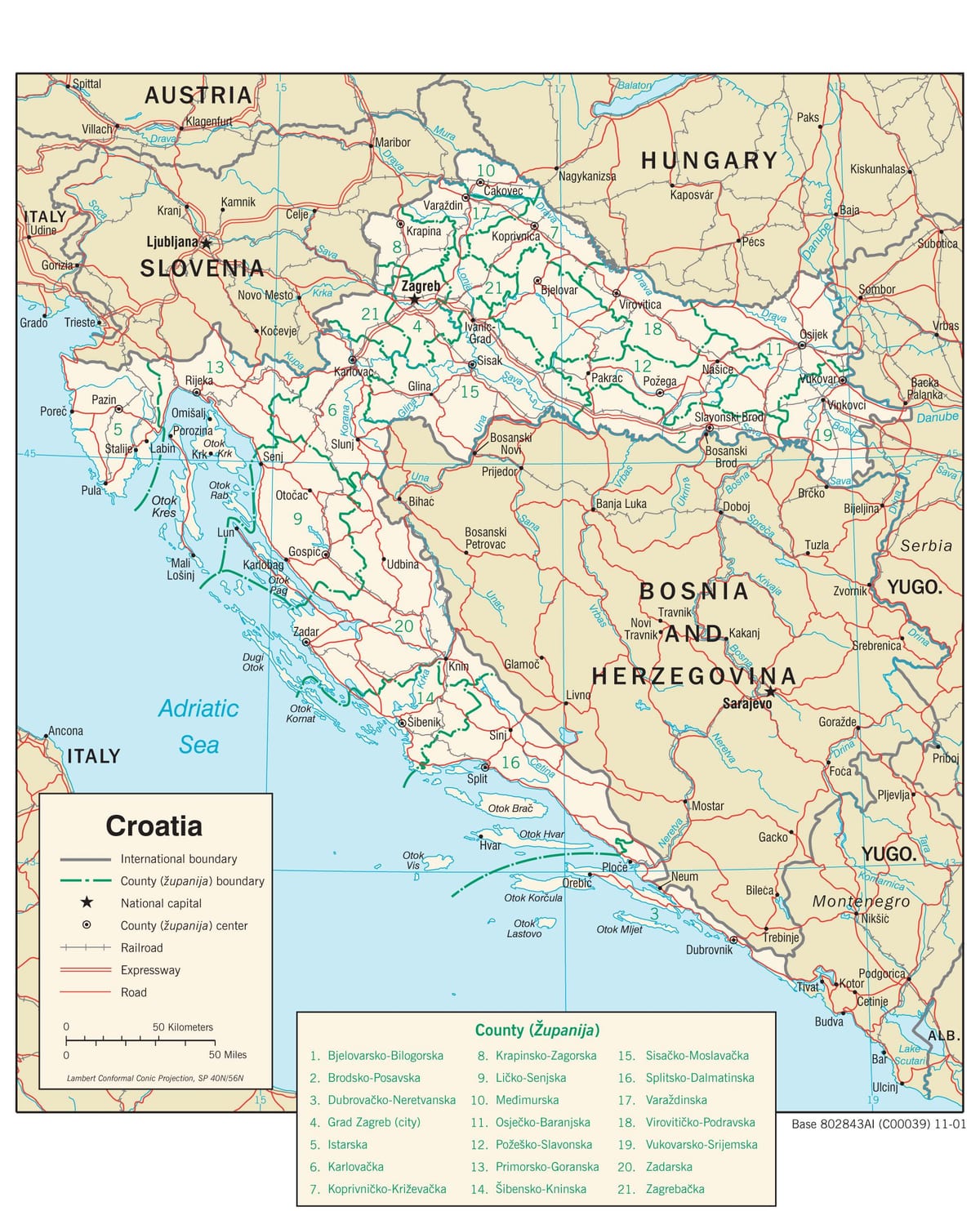 bản đồ của danh sách mua sắm, croatia