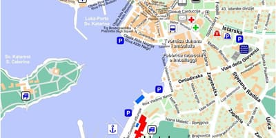 Bản đồ của khu croatia