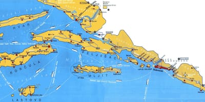 Croatia bản đồ dubrovnik khu vực