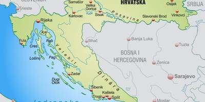 Phía bắc croatia bản đồ