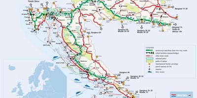 Bản đồ của croatia tàu