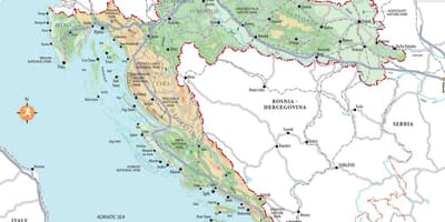 Chia croatia bãi biển bản đồ