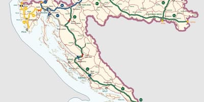 Croatia xa lộ bản đồ