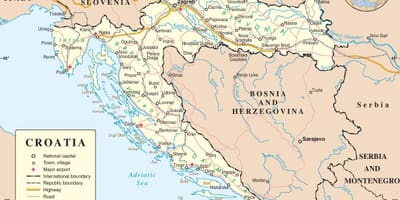 Lái xe bản đồ của croatia