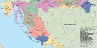 Bản đồ của croatia chính trị 