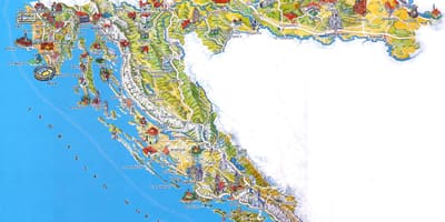 Croatia du lịch bản đồ
