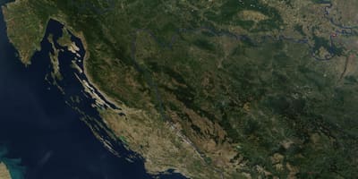 Bản đồ của croatia vệ tinh