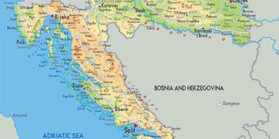Croatia trong bản đồ