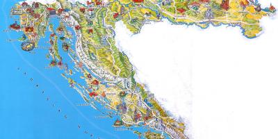Croatia du lịch bản đồ