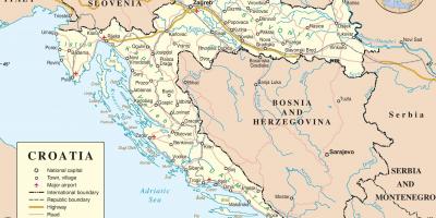 Lái xe bản đồ của croatia
