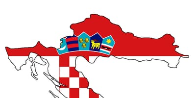 Croatia bản đồ cờ