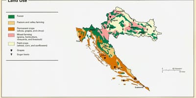 Bản đồ của croatia khí hậu