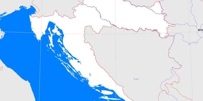 Croatia phác thảo bản đồ