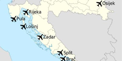 Bản đồ của croatia đang ở sân bay