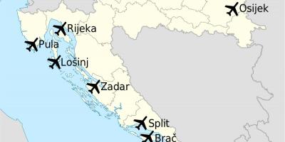Bản đồ của croatia đang ở sân bay