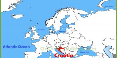 Croatia vị trí trên bản đồ thế giới