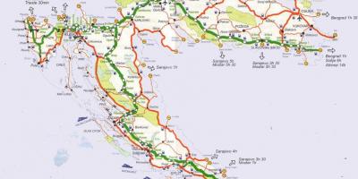 Chi tiết và bản đồ đường của croatia