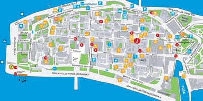 Bản đồ của zadar croatia